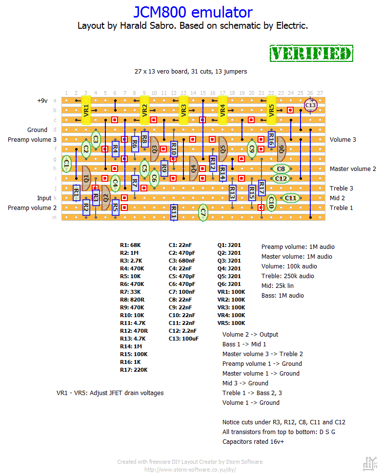 JCM800 vero layout