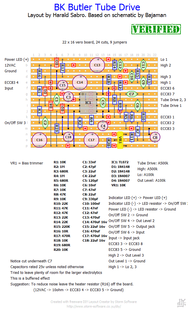 bk butler tube works tube driver schematic